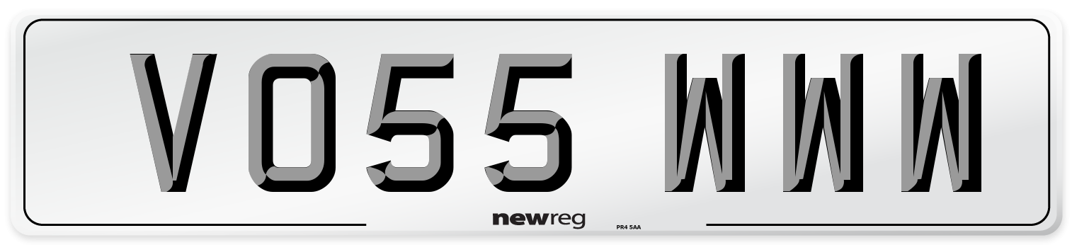 VO55 WWW Number Plate from New Reg